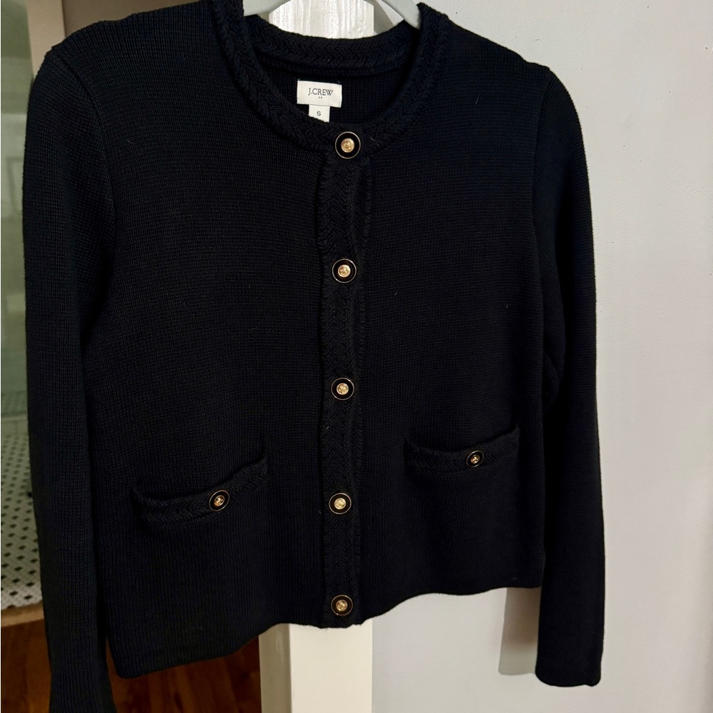 J.Crew Charcoal Knit Cardigan